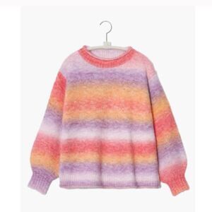 XiRENA Pastel Striped Crew Neck Sweater